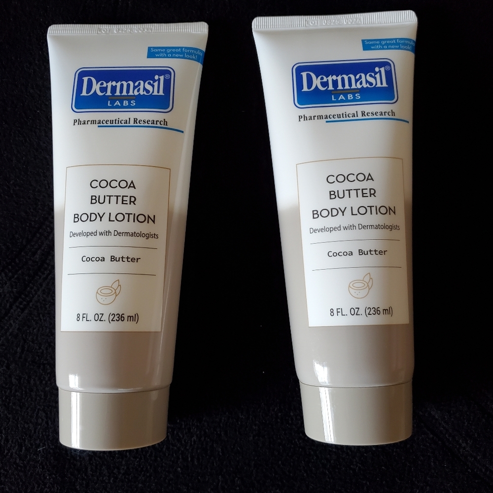 Dermasil Cocoa Butter Body Lotion Set Of 2 New